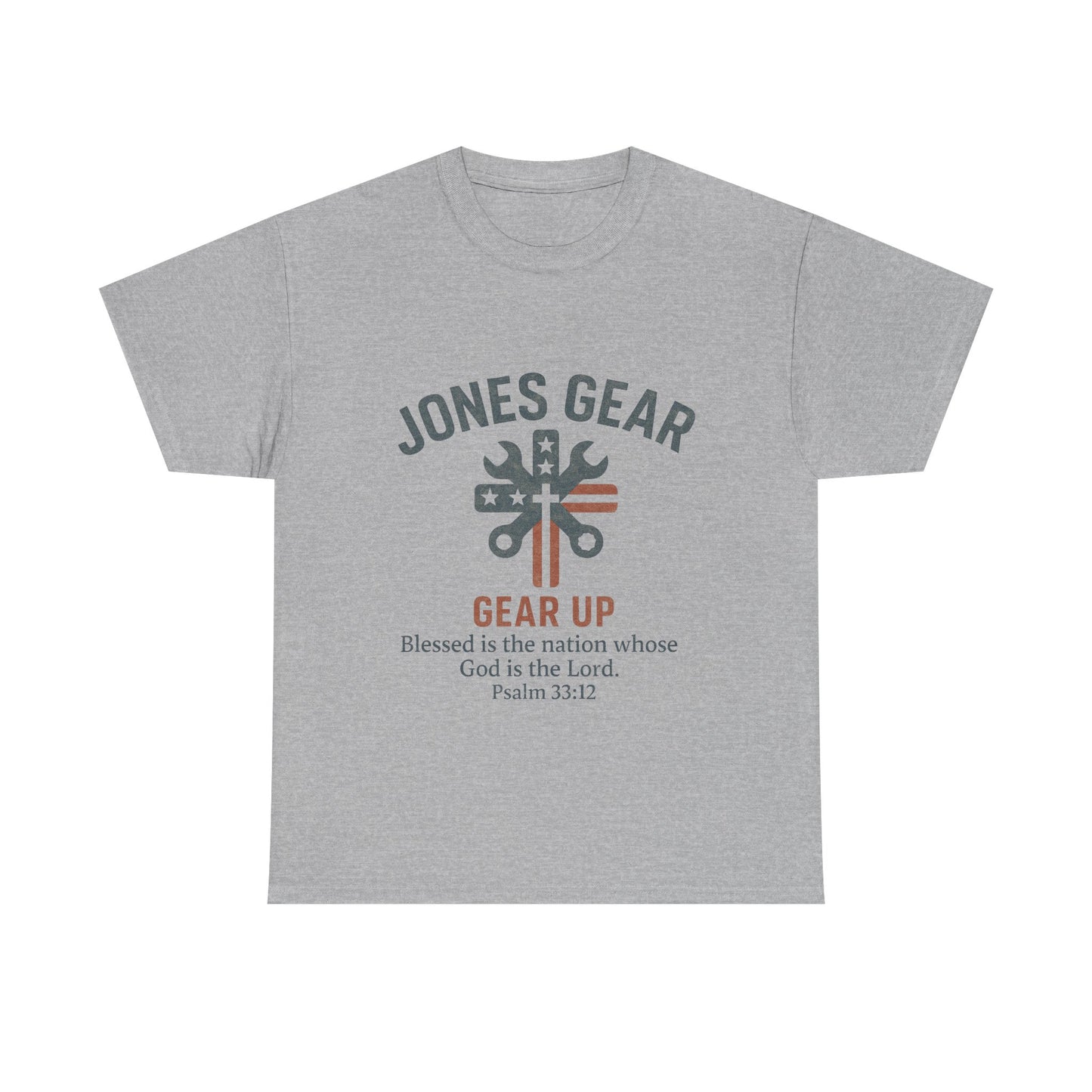 Christian Cross Wrenches Unisex Tee - Psalms 33:12