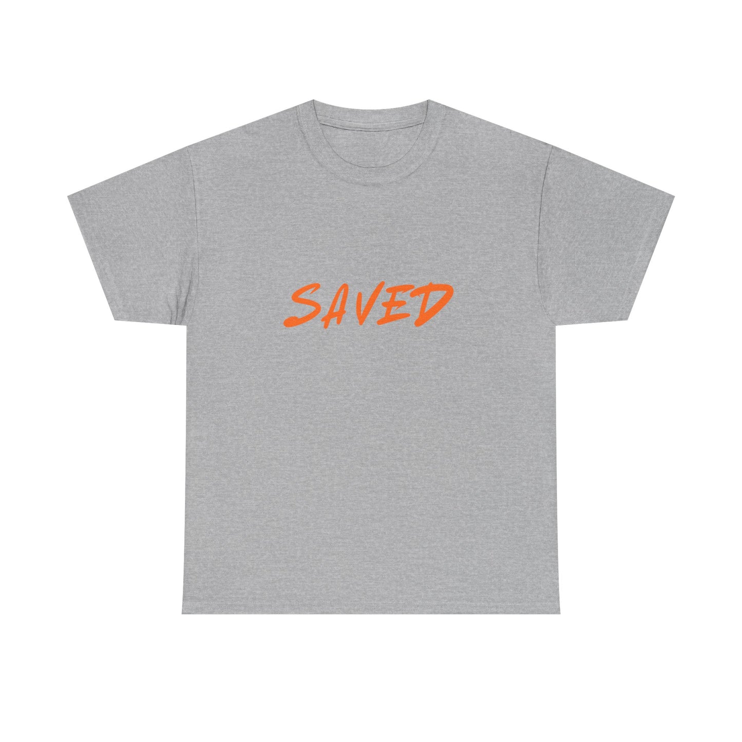 Christian T-shirt, Religious Gift, Simple Tee, Inspirational Shirt, Saved Unisex Heavy Cotton Tee,