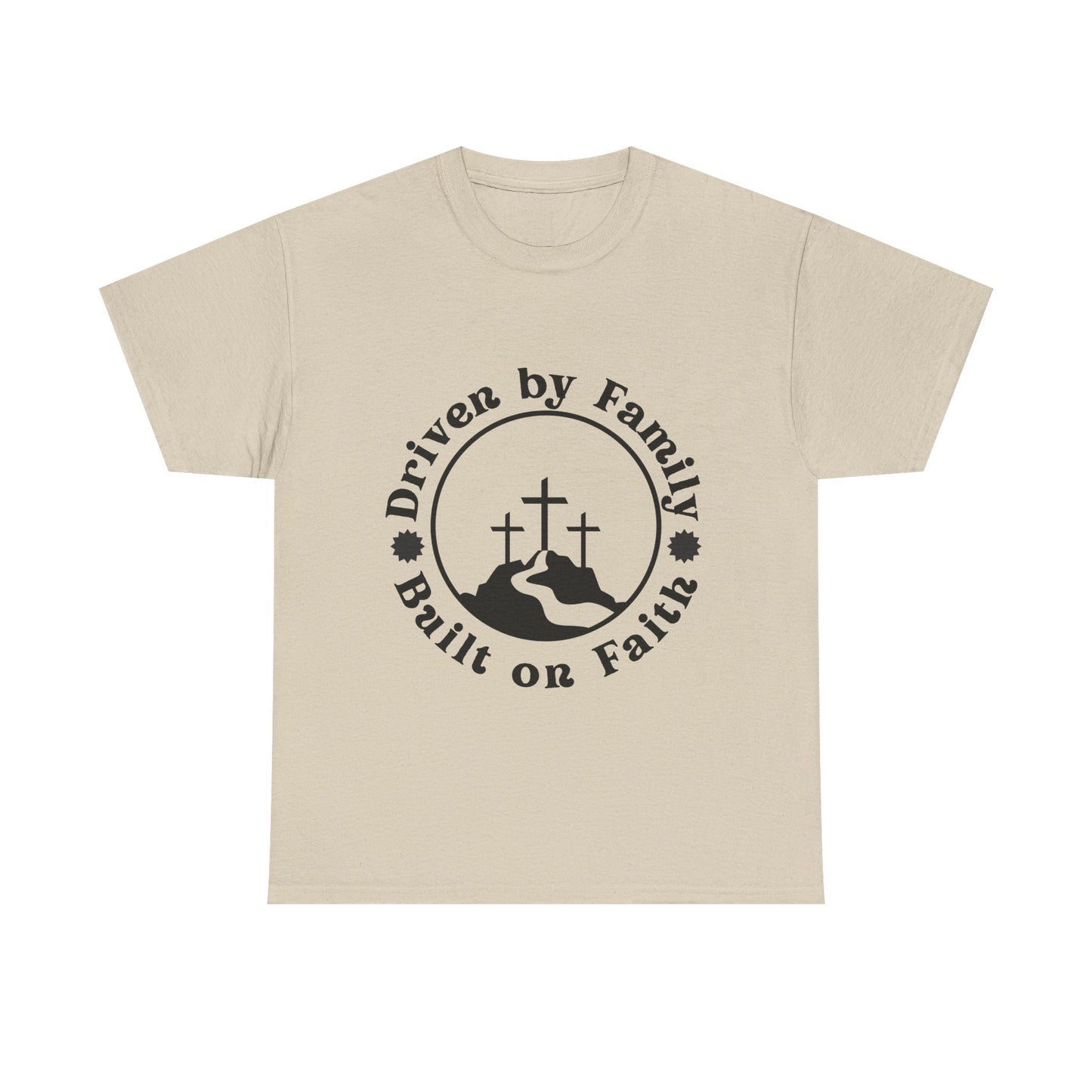 Religious Graphic Tee, Christian Quote Tshirt, Unisex Shirt, Family Faith Cross Road Design, Inspirational Top, Cotton Tee, Simple Powerful