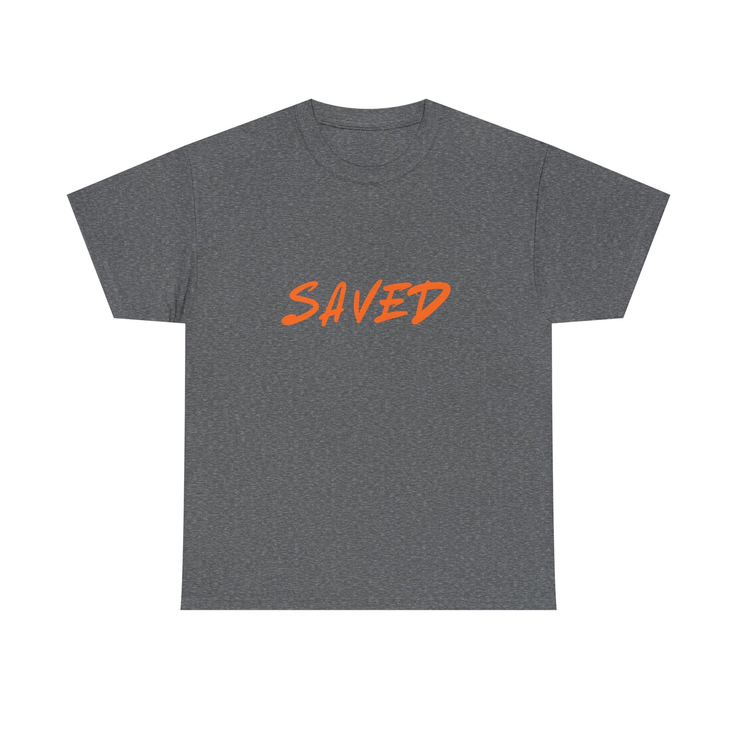 Christian T-shirt, Religious Gift, Simple Tee, Inspirational Shirt, Saved Unisex Heavy Cotton Tee,