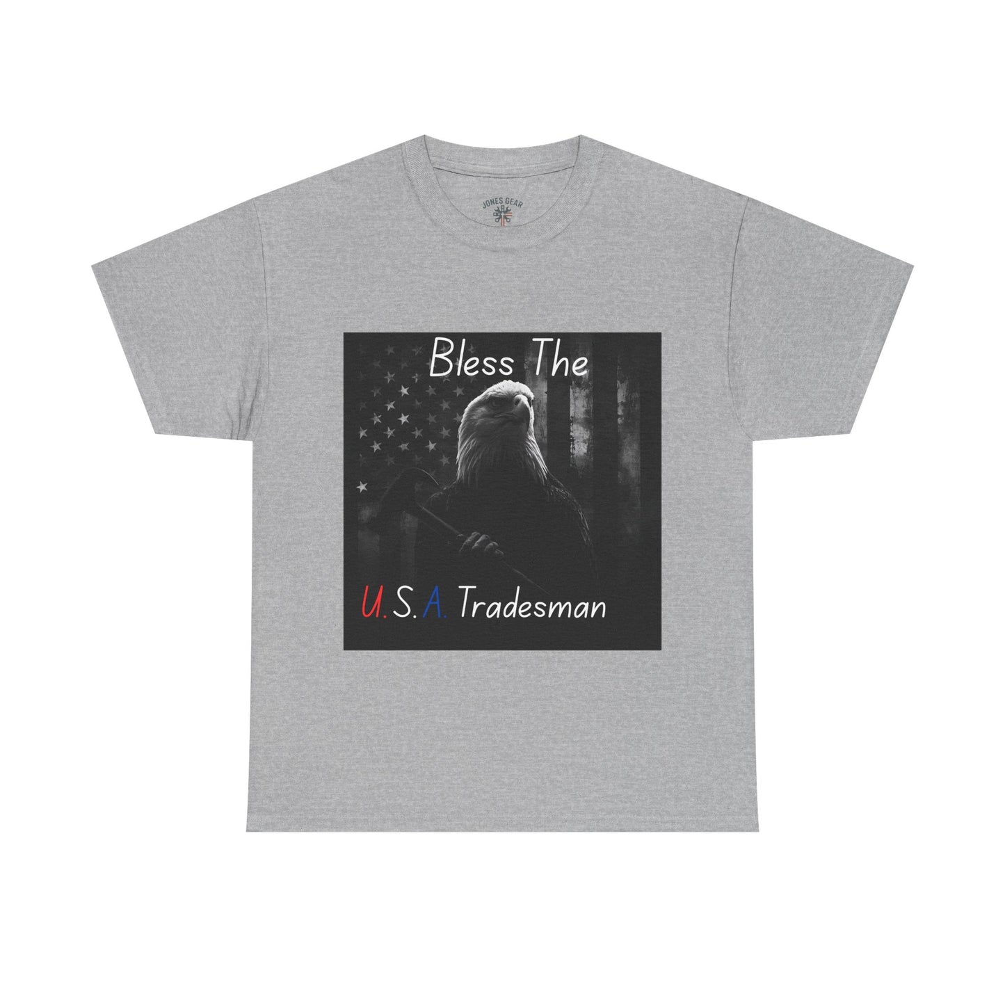 Eagle Flag Tee Bless the USA tradesman