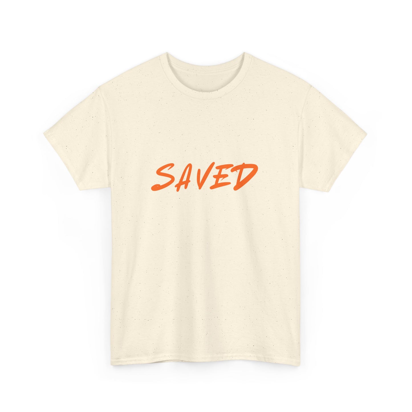 Christian T-shirt, Religious Gift, Simple Tee, Inspirational Shirt, Saved Unisex Heavy Cotton Tee,