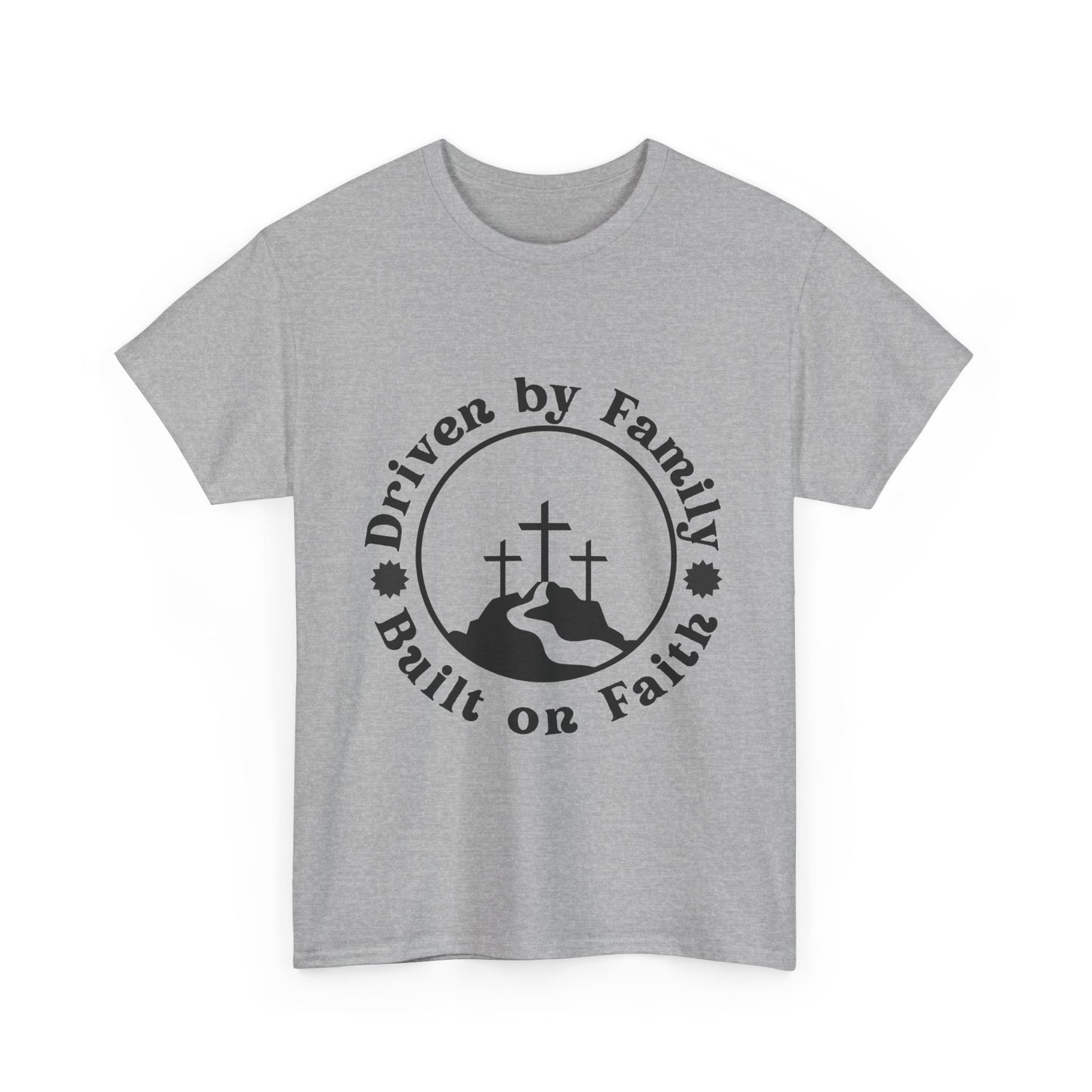Religious Graphic Tee, Christian Quote Tshirt, Unisex Shirt, Family Faith Cross Road Design, Inspirational Top, Cotton Tee, Simple Powerful