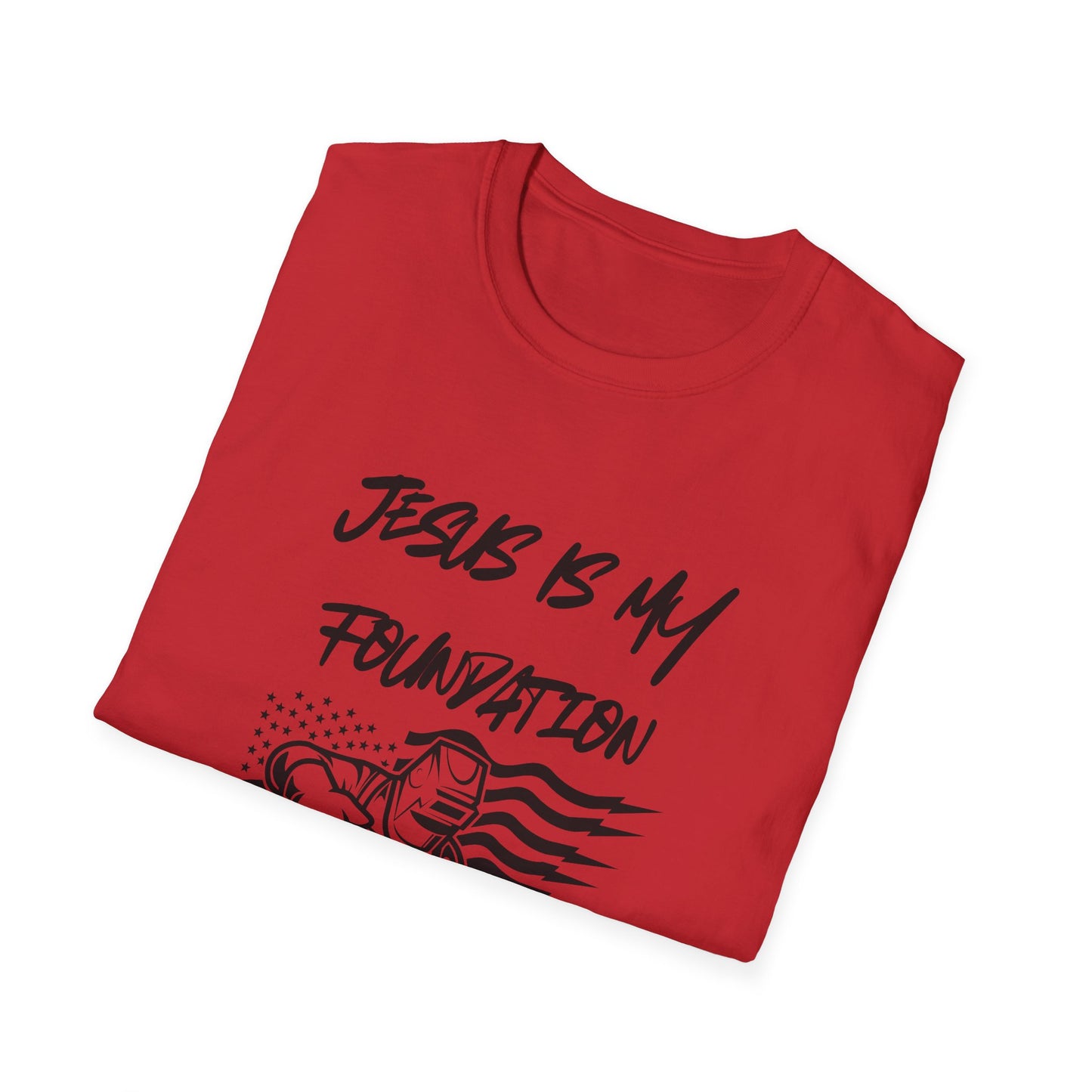 Welder T-Shirt with American Flag and Jesus Design