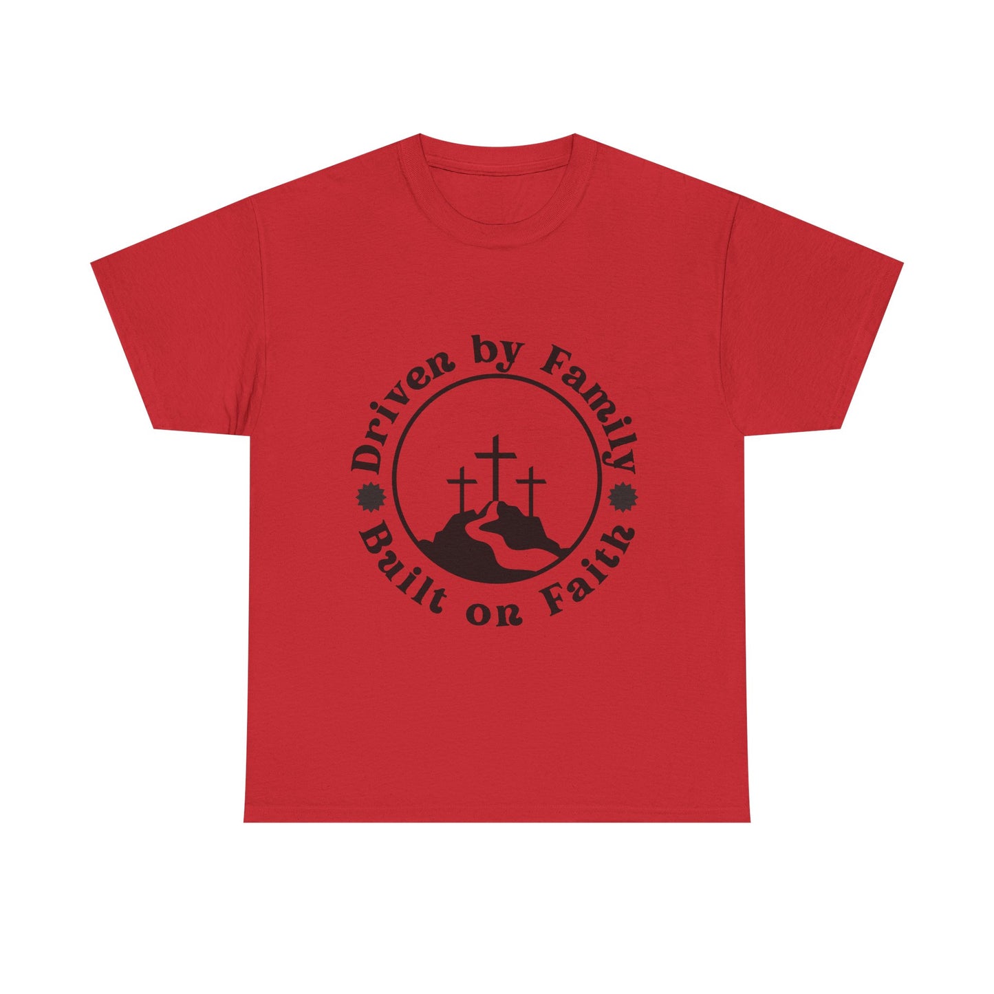 Religious Graphic Tee, Christian Quote Tshirt, Unisex Shirt, Family Faith Cross Road Design, Inspirational Top, Cotton Tee, Simple Powerful