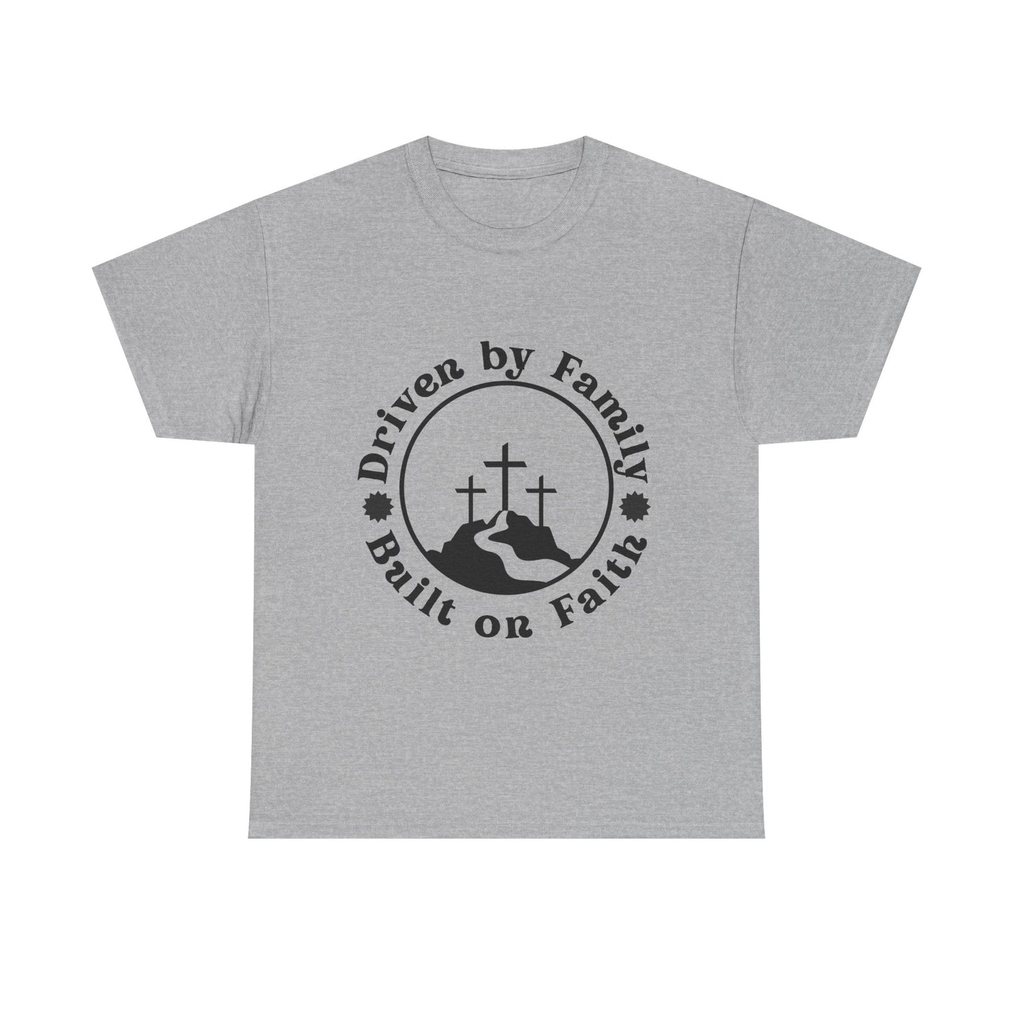 Religious Graphic Tee, Christian Quote Tshirt, Unisex Shirt, Family Faith Cross Road Design, Inspirational Top, Cotton Tee, Simple Powerful