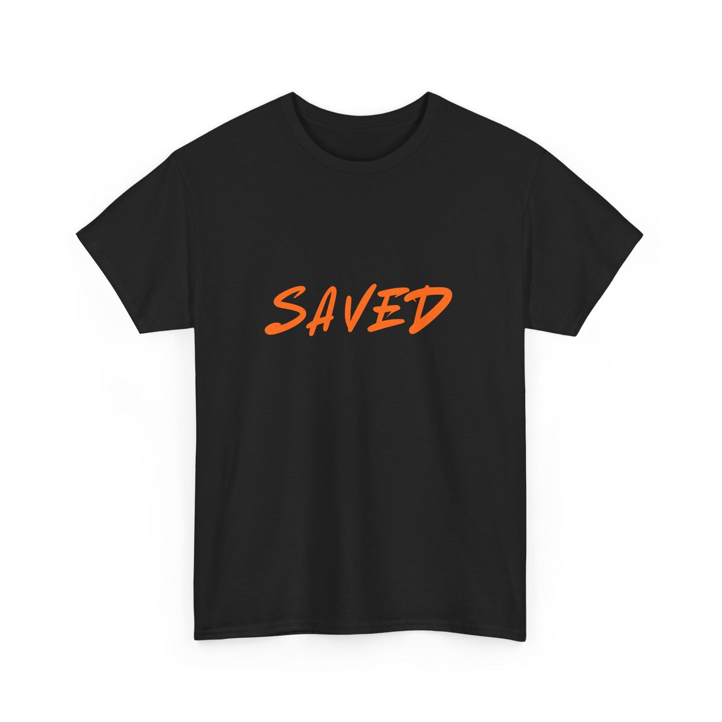 Christian T-shirt, Religious Gift, Simple Tee, Inspirational Shirt, Saved Unisex Heavy Cotton Tee,
