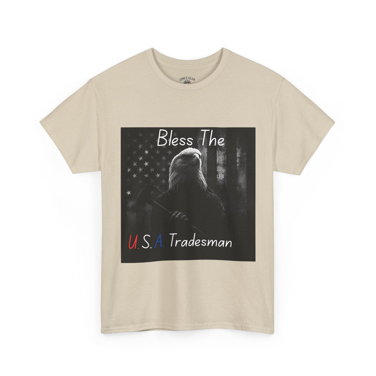 Eagle Flag Tee Bless the USA tradesman