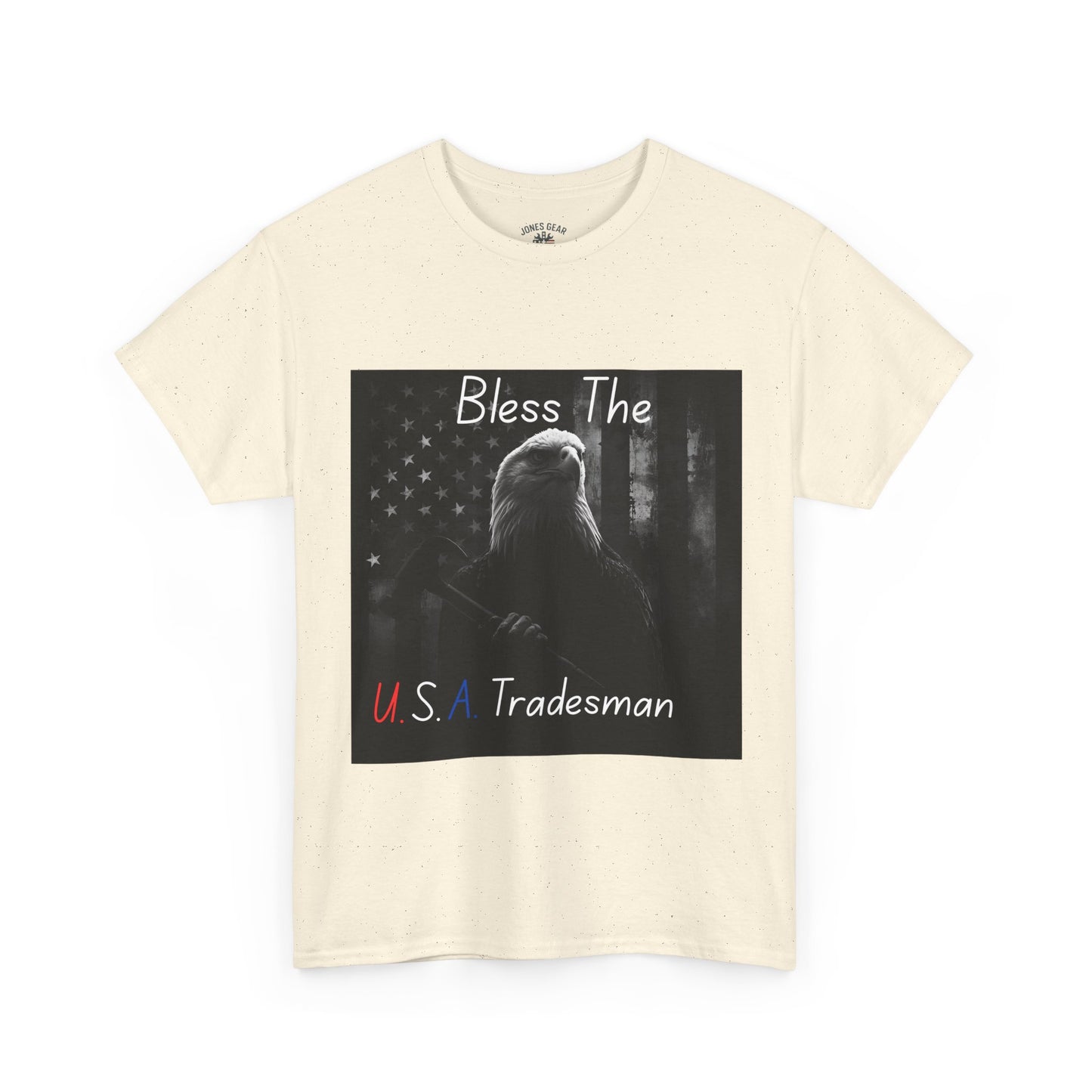 Eagle Flag Tee Bless the USA tradesman