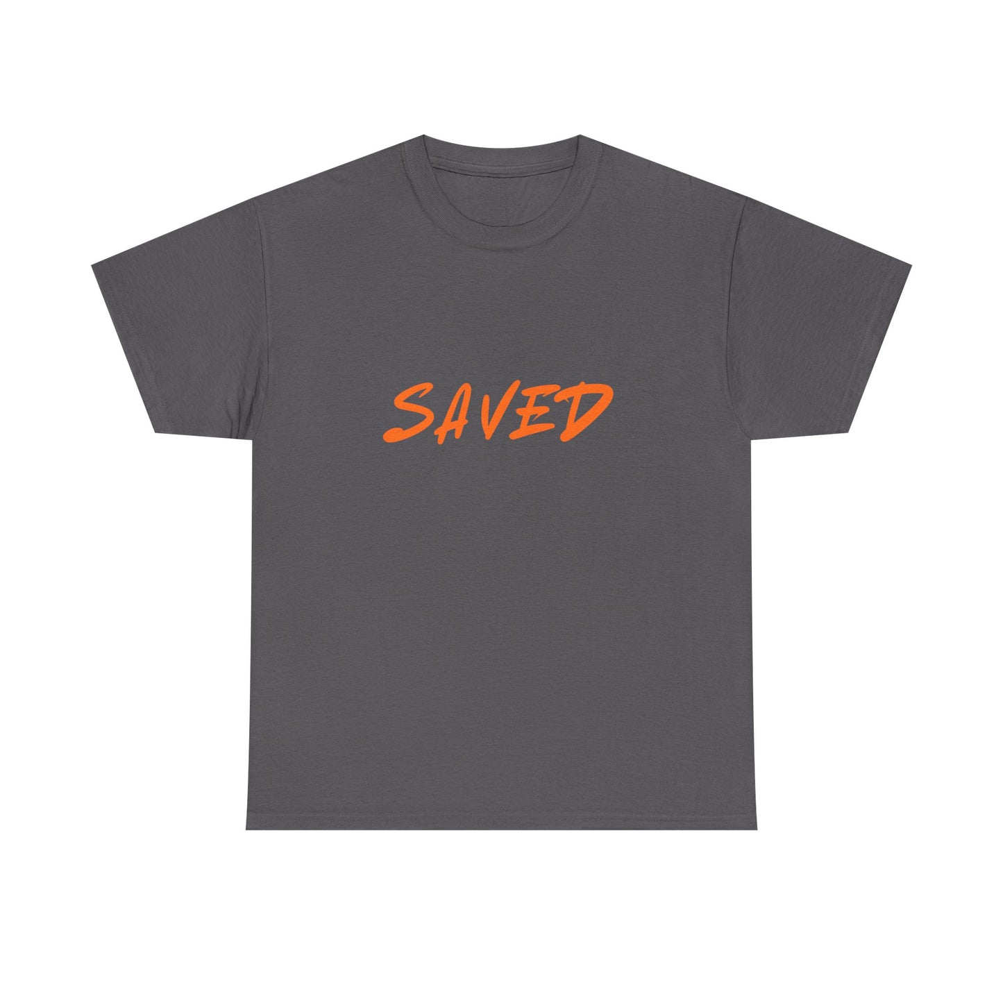 Christian T-shirt, Religious Gift, Simple Tee, Inspirational Shirt, Saved Unisex Heavy Cotton Tee,