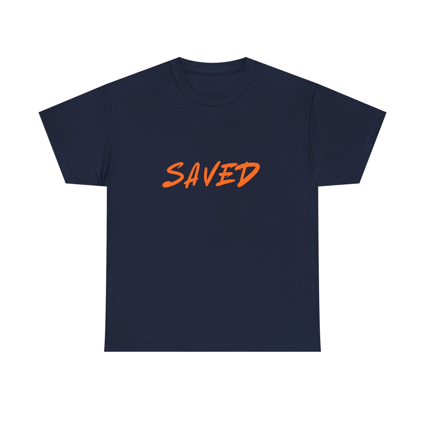 Christian T-shirt, Religious Gift, Simple Tee, Inspirational Shirt, Saved Unisex Heavy Cotton Tee,