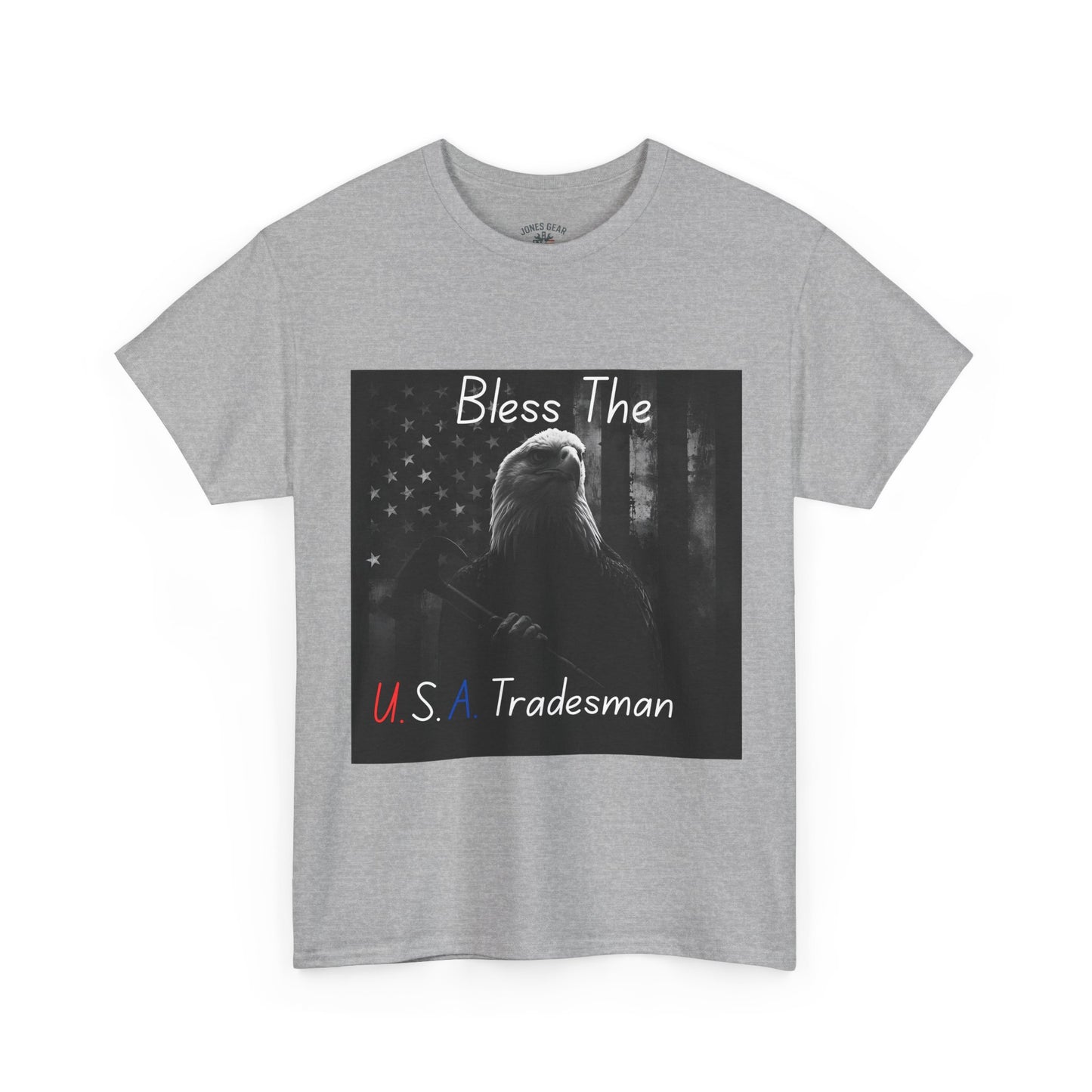 Eagle Flag Tee Bless the USA tradesman