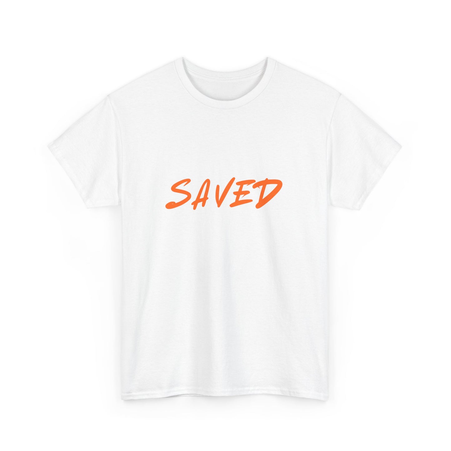 Christian T-shirt, Religious Gift, Simple Tee, Inspirational Shirt, Saved Unisex Heavy Cotton Tee,