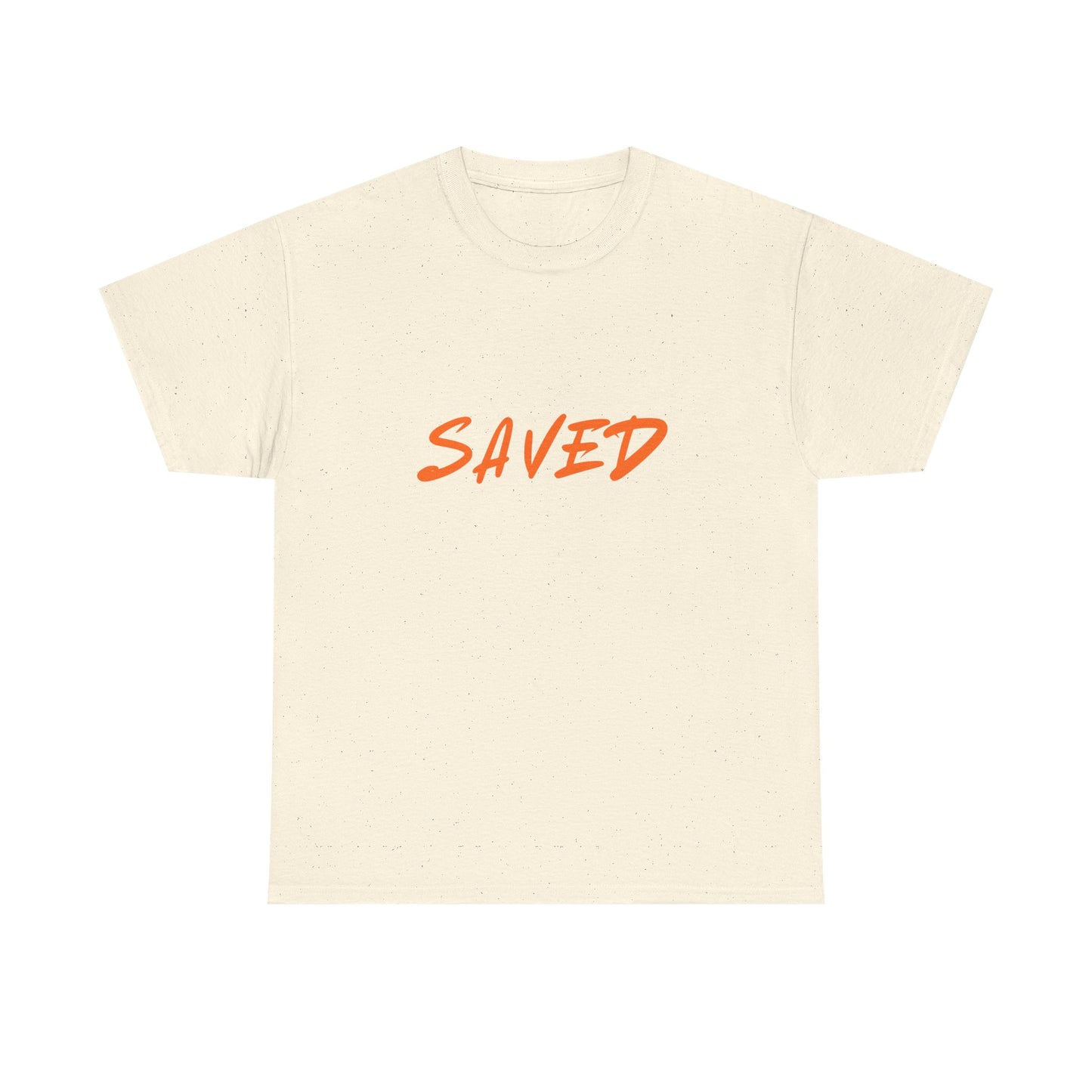 Christian T-shirt, Religious Gift, Simple Tee, Inspirational Shirt, Saved Unisex Heavy Cotton Tee,