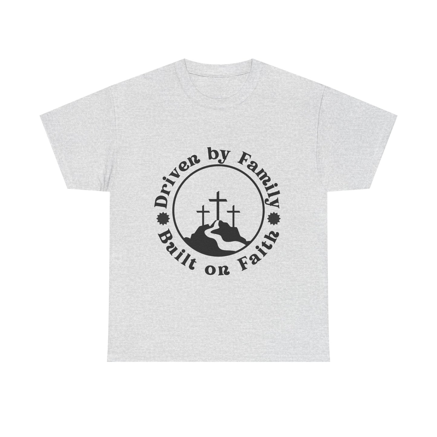 Religious Graphic Tee, Christian Quote Tshirt, Unisex Shirt, Family Faith Cross Road Design, Inspirational Top, Cotton Tee, Simple Powerful