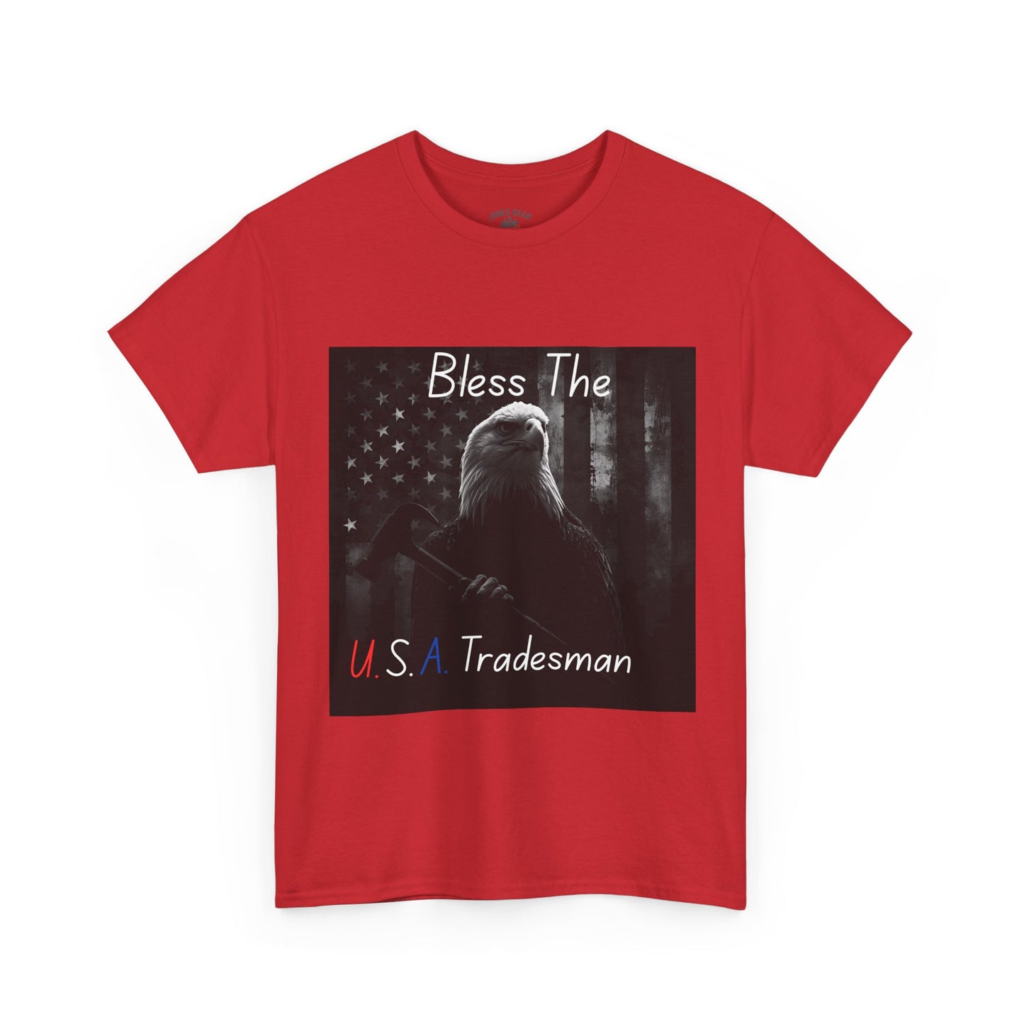 Eagle Flag Tee Bless the USA tradesman
