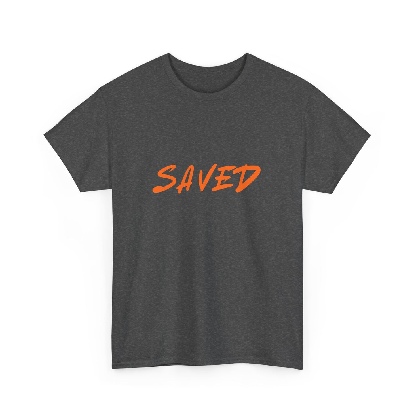 Christian T-shirt, Religious Gift, Simple Tee, Inspirational Shirt, Saved Unisex Heavy Cotton Tee,