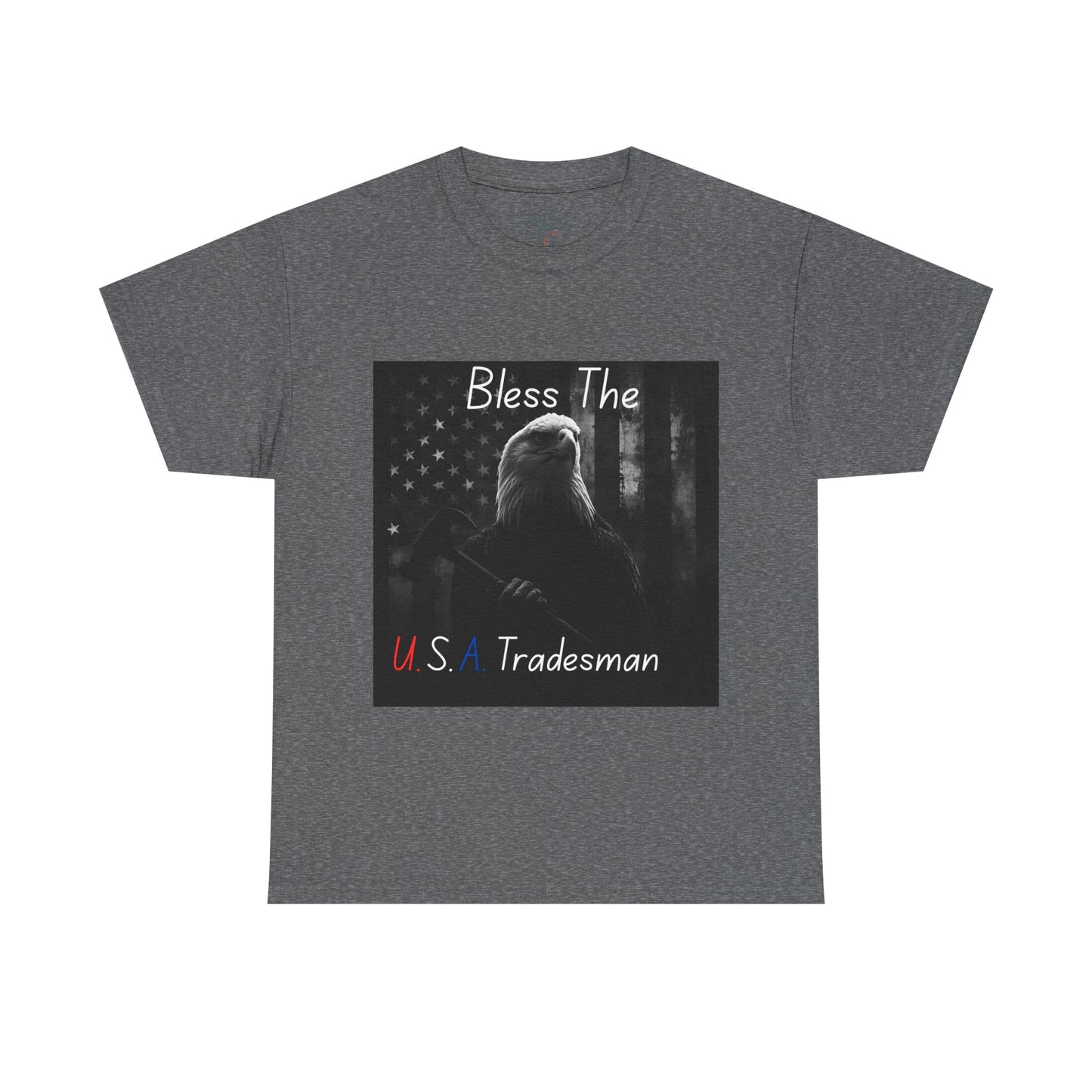 Eagle Flag Tee Bless the USA tradesman