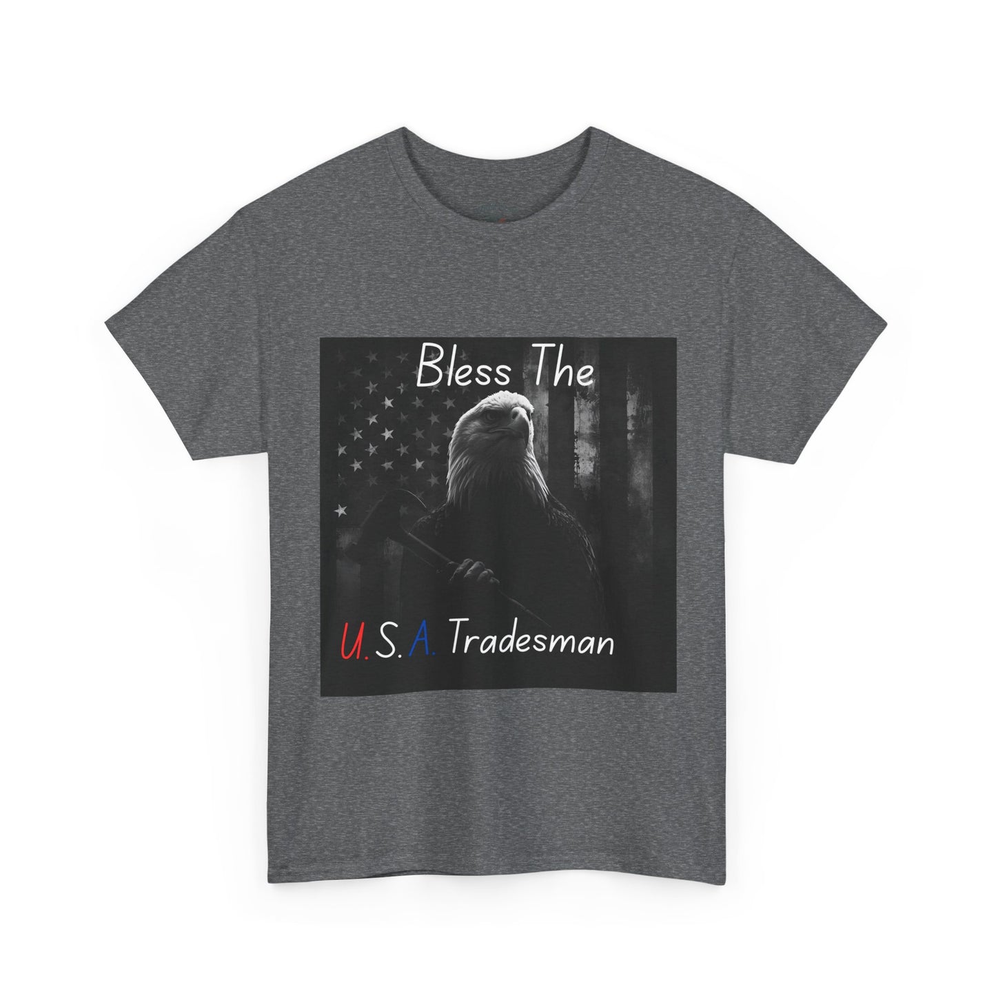 Eagle Flag Tee Bless the USA tradesman