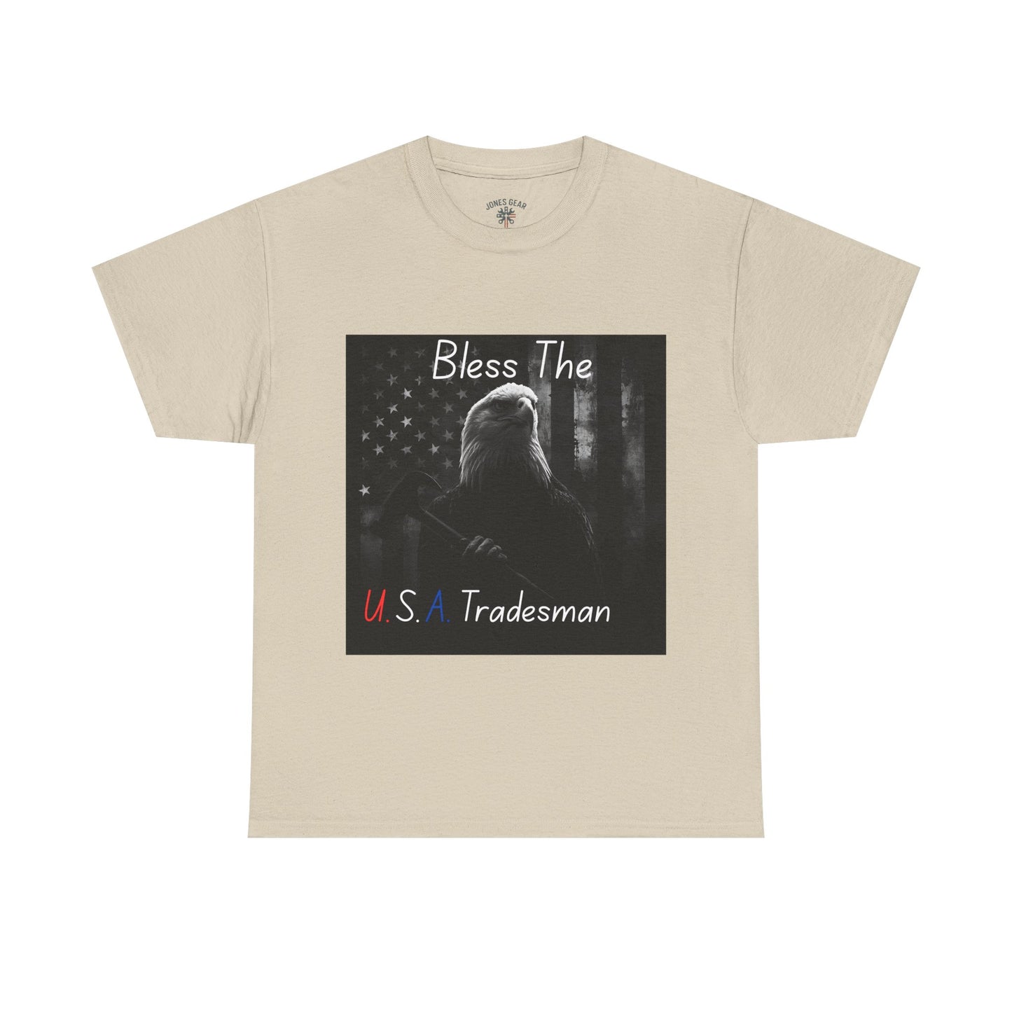 Eagle Flag Tee Bless the USA tradesman