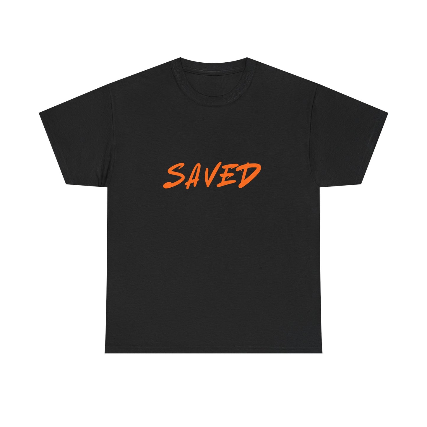 Christian T-shirt, Religious Gift, Simple Tee, Inspirational Shirt, Saved Unisex Heavy Cotton Tee,