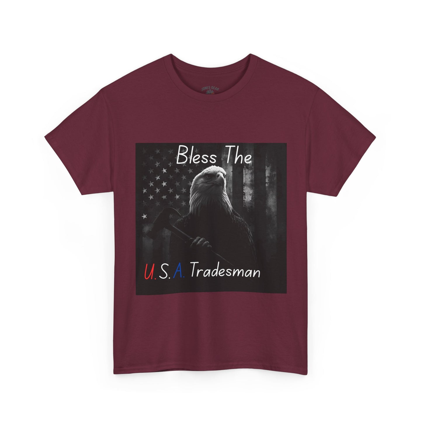 Eagle Flag Tee Bless the USA tradesman