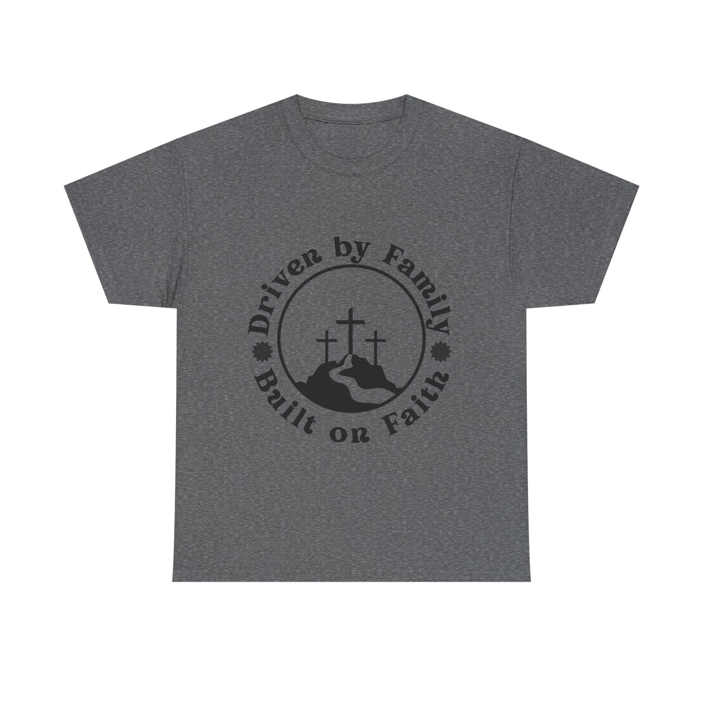 Religious Graphic Tee, Christian Quote Tshirt, Unisex Shirt, Family Faith Cross Road Design, Inspirational Top, Cotton Tee, Simple Powerful