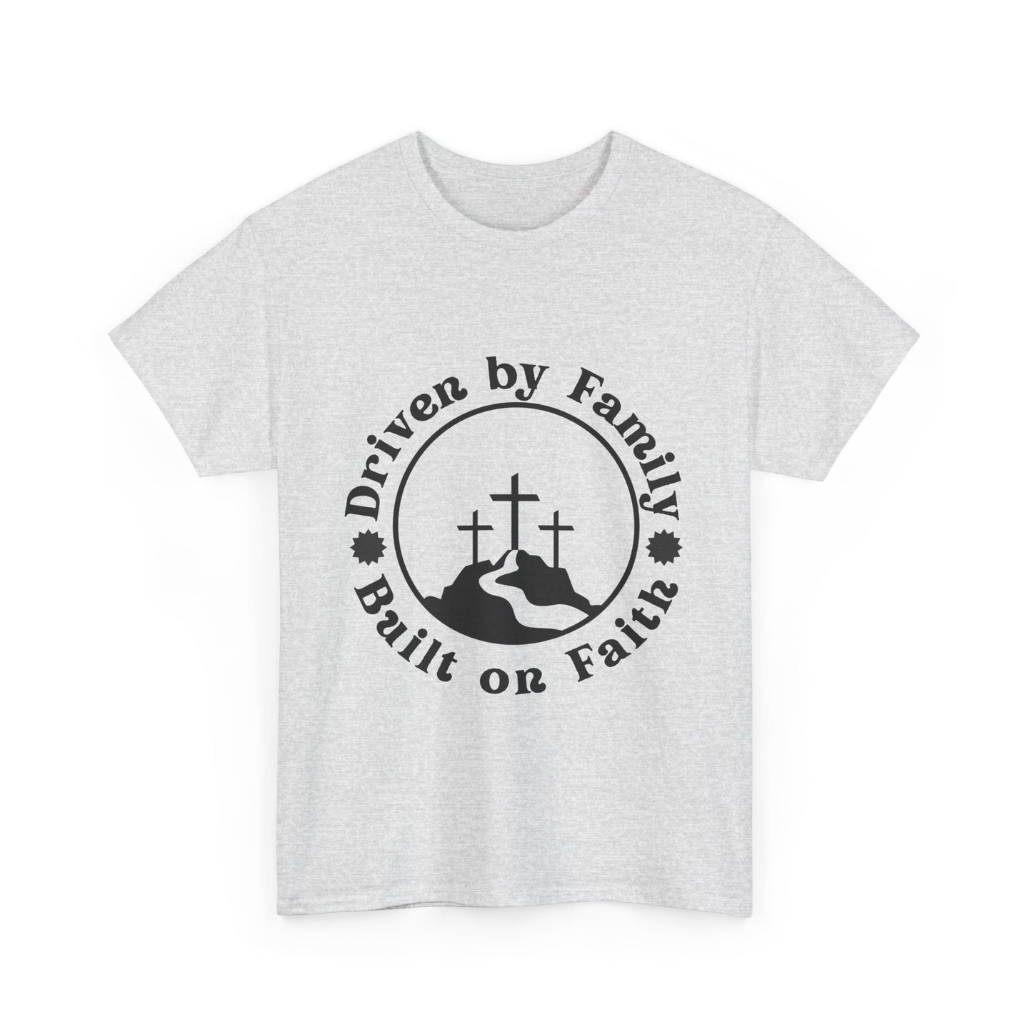 Religious Graphic Tee, Christian Quote Tshirt, Unisex Shirt, Family Faith Cross Road Design, Inspirational Top, Cotton Tee, Simple Powerful