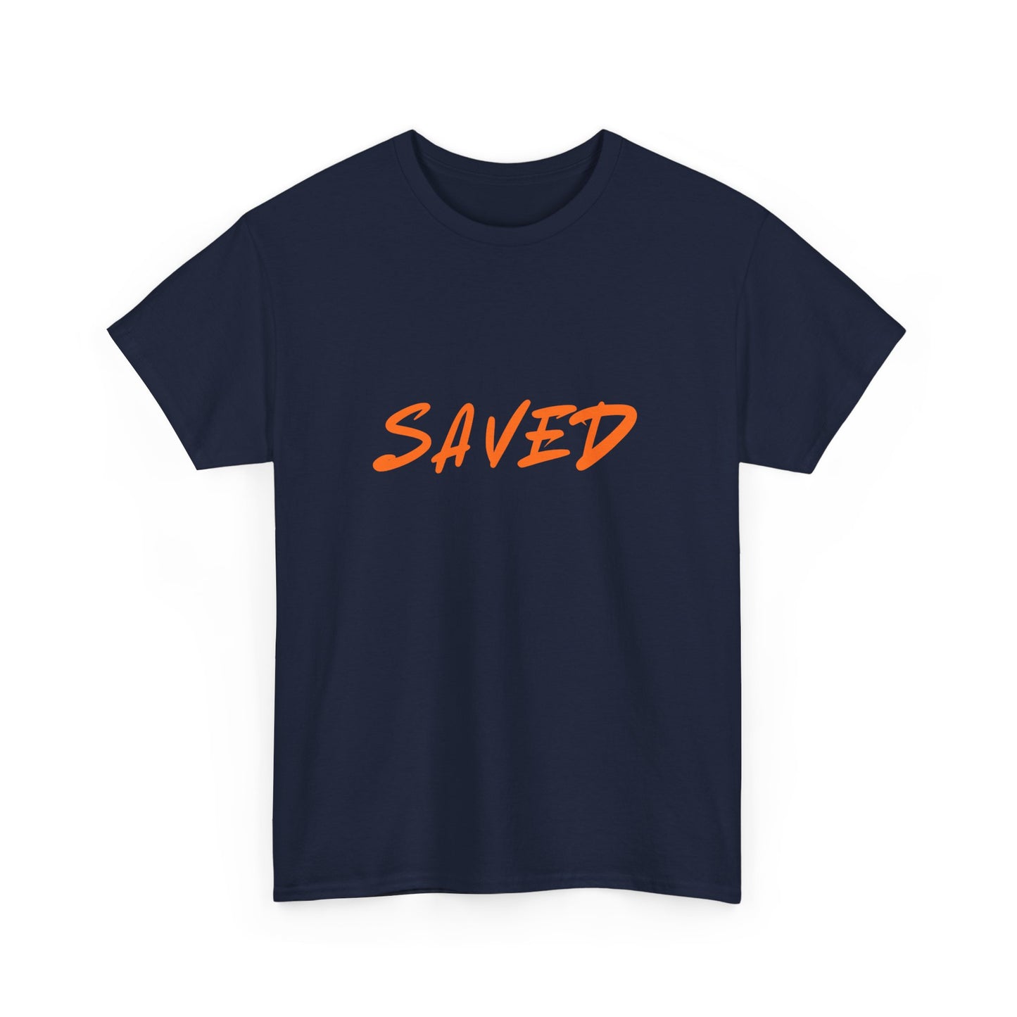 Christian T-shirt, Religious Gift, Simple Tee, Inspirational Shirt, Saved Unisex Heavy Cotton Tee,
