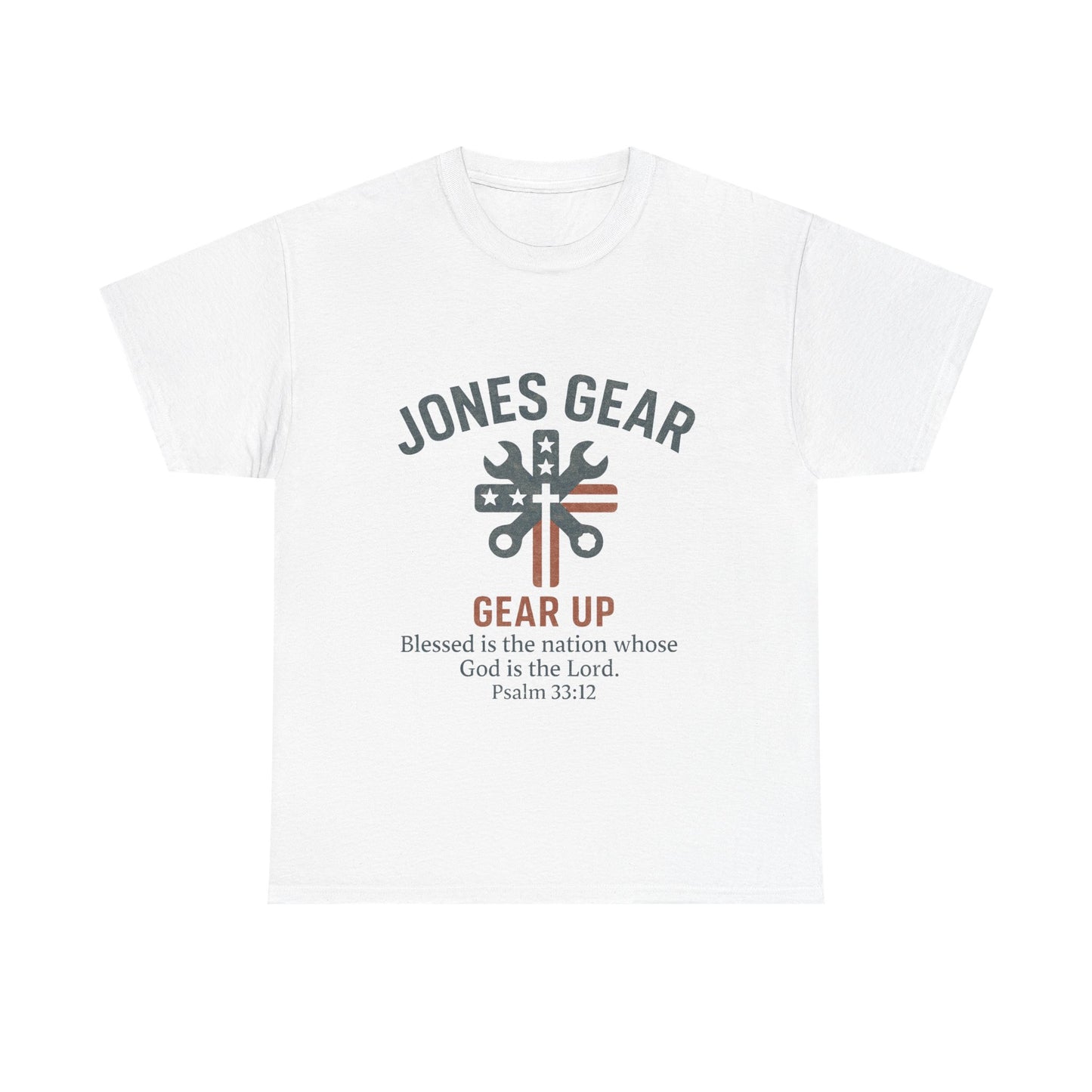 Christian Cross Wrenches Unisex Tee - Psalms 33:12
