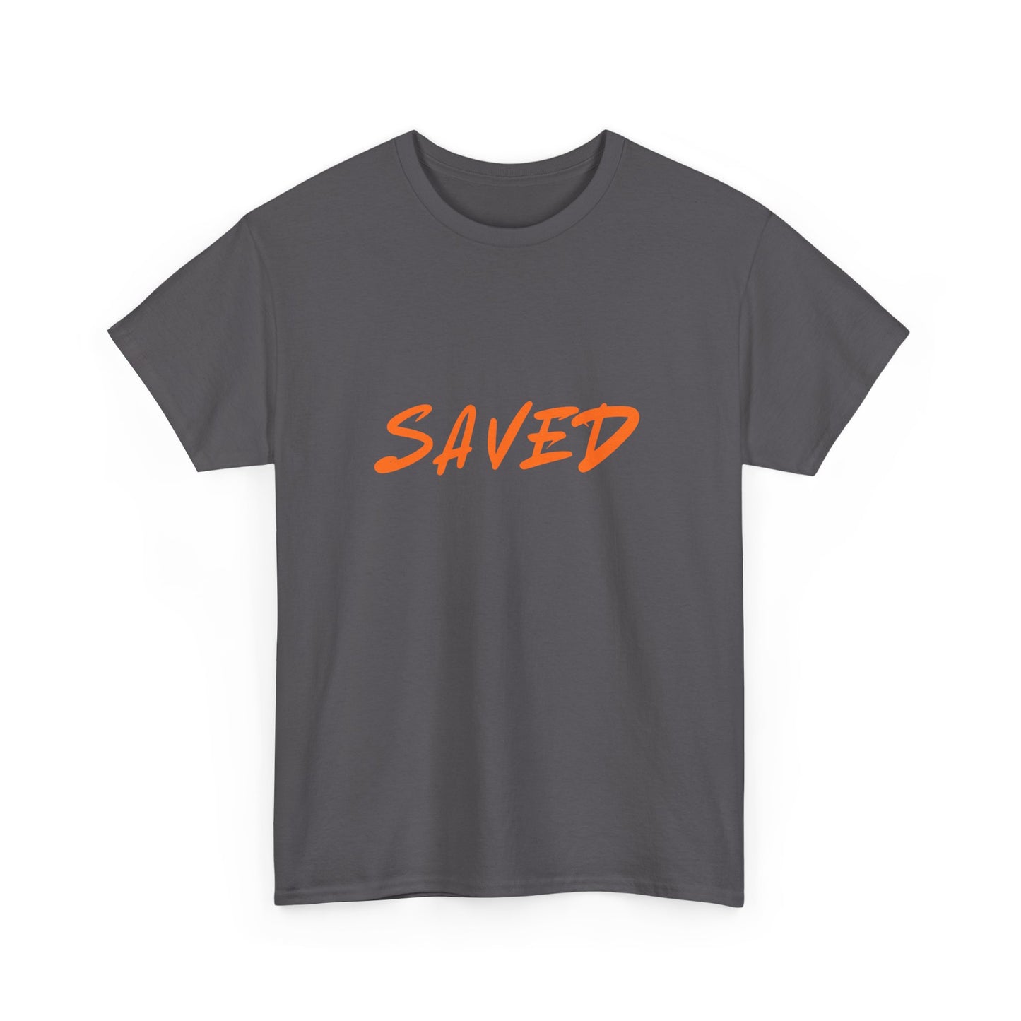 Christian T-shirt, Religious Gift, Simple Tee, Inspirational Shirt, Saved Unisex Heavy Cotton Tee,
