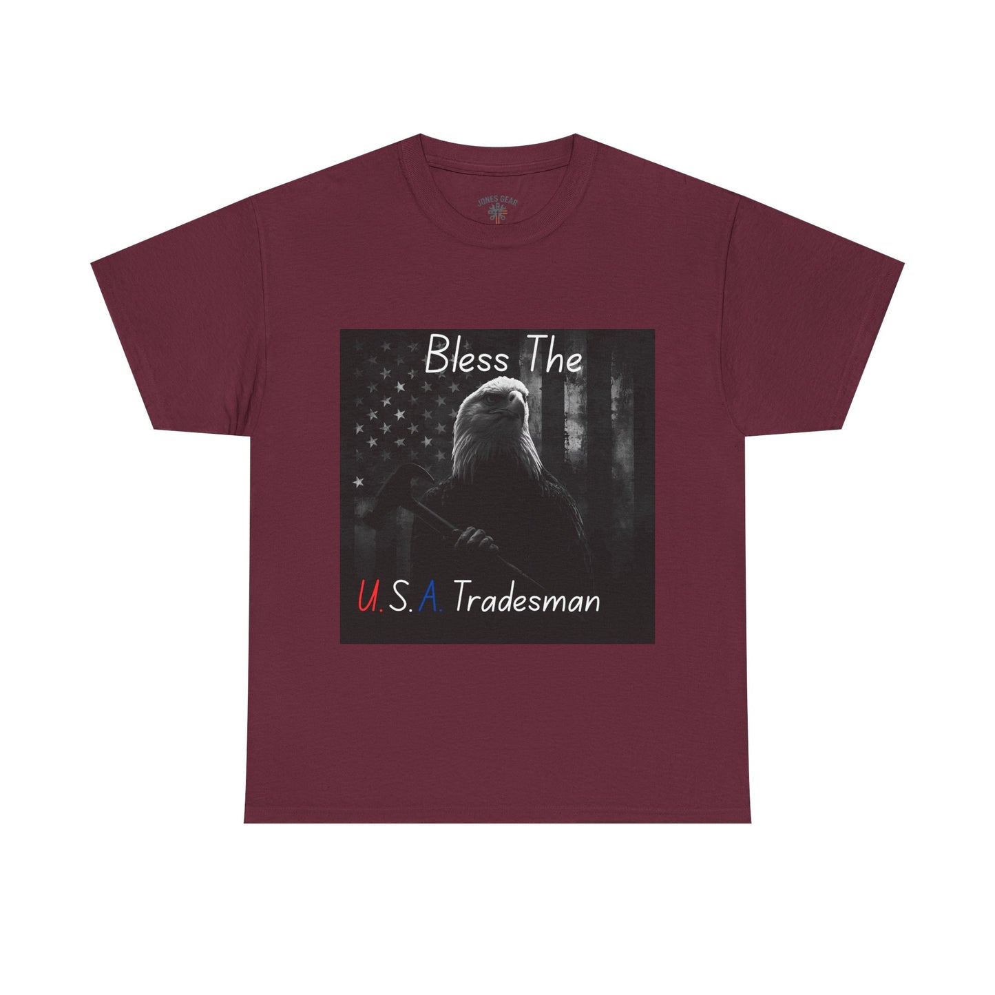 Eagle Flag Tee Bless the USA tradesman