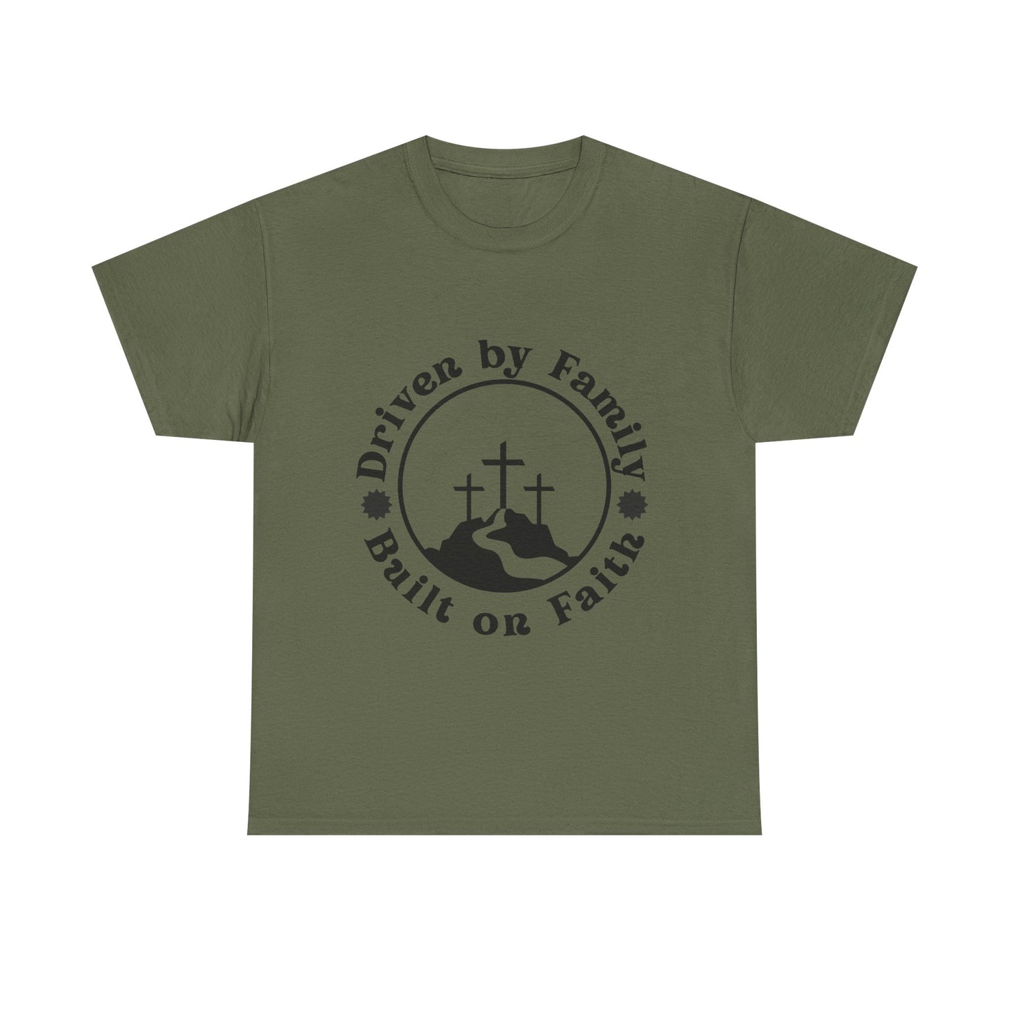Religious Graphic Tee, Christian Quote Tshirt, Unisex Shirt, Family Faith Cross Road Design, Inspirational Top, Cotton Tee, Simple Powerful