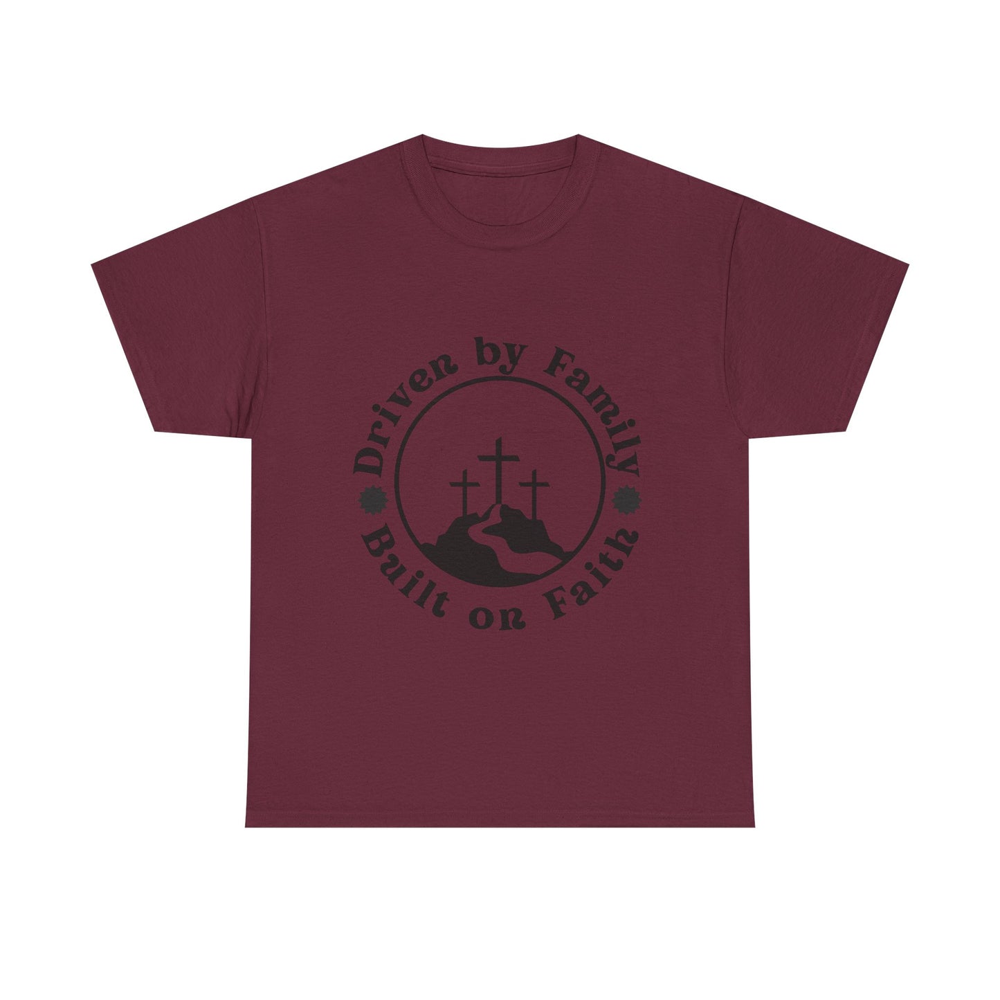 Religious Graphic Tee, Christian Quote Tshirt, Unisex Shirt, Family Faith Cross Road Design, Inspirational Top, Cotton Tee, Simple Powerful