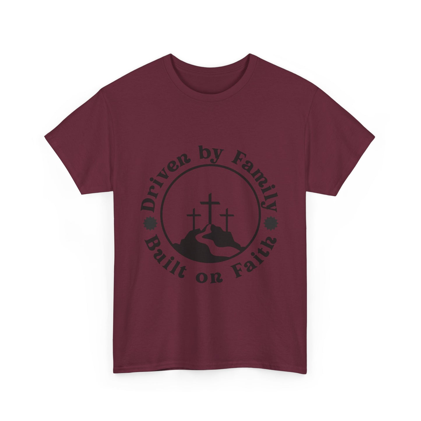Religious Graphic Tee, Christian Quote Tshirt, Unisex Shirt, Family Faith Cross Road Design, Inspirational Top, Cotton Tee, Simple Powerful