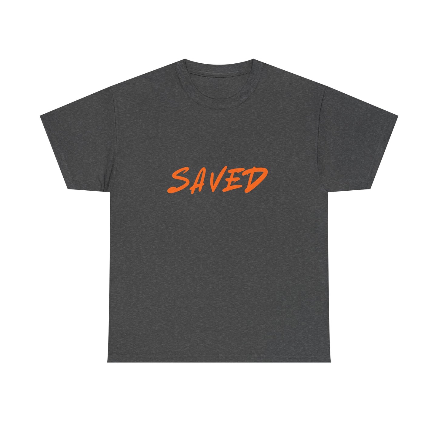 Christian T-shirt, Religious Gift, Simple Tee, Inspirational Shirt, Saved Unisex Heavy Cotton Tee,