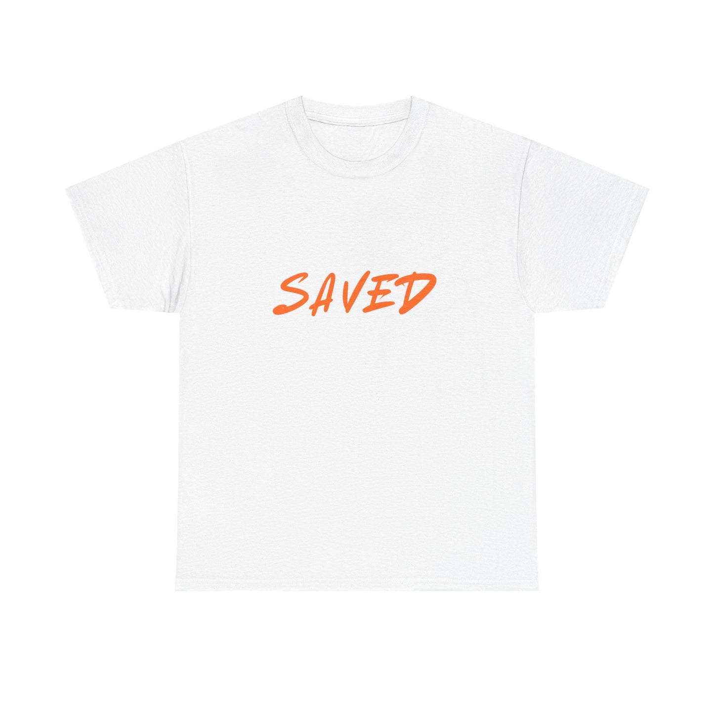 Christian T-shirt, Religious Gift, Simple Tee, Inspirational Shirt, Saved Unisex Heavy Cotton Tee,