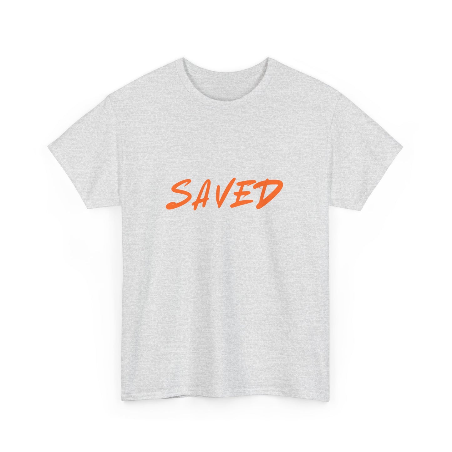 Christian T-shirt, Religious Gift, Simple Tee, Inspirational Shirt, Saved Unisex Heavy Cotton Tee,