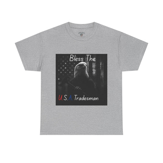 Eagle Flag Tee Bless the USA tradesman