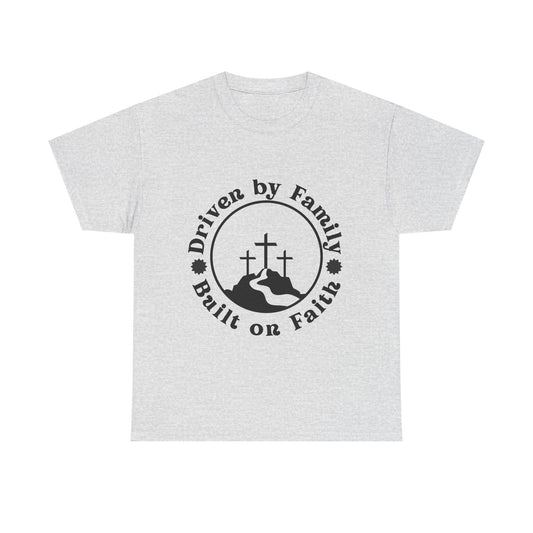 Religious Graphic Tee, Christian Quote Tshirt, Unisex Shirt, Family Faith Cross Road Design, Inspirational Top, Cotton Tee, Simple Powerful