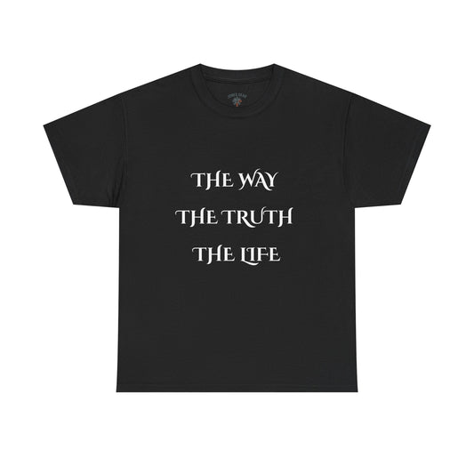 Religious T-Shirt with 'The Way The Truth The Life' Design