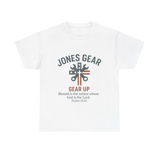 Christian Cross Wrenches Unisex Tee - Psalms 33:12