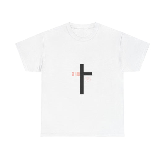 T-Shirt - Cross with 'Salvation' and 'Jesus Loves You' Design