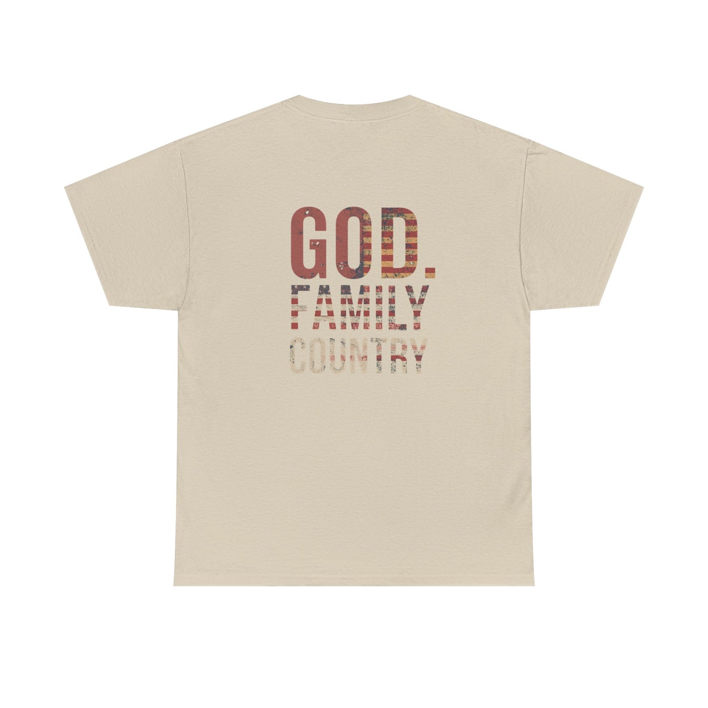 American Flag Cross Unisex Heavy Cotton Tee, Patriotic Shirt, Family Gift, Country T-shirt, Independence Day Clothing