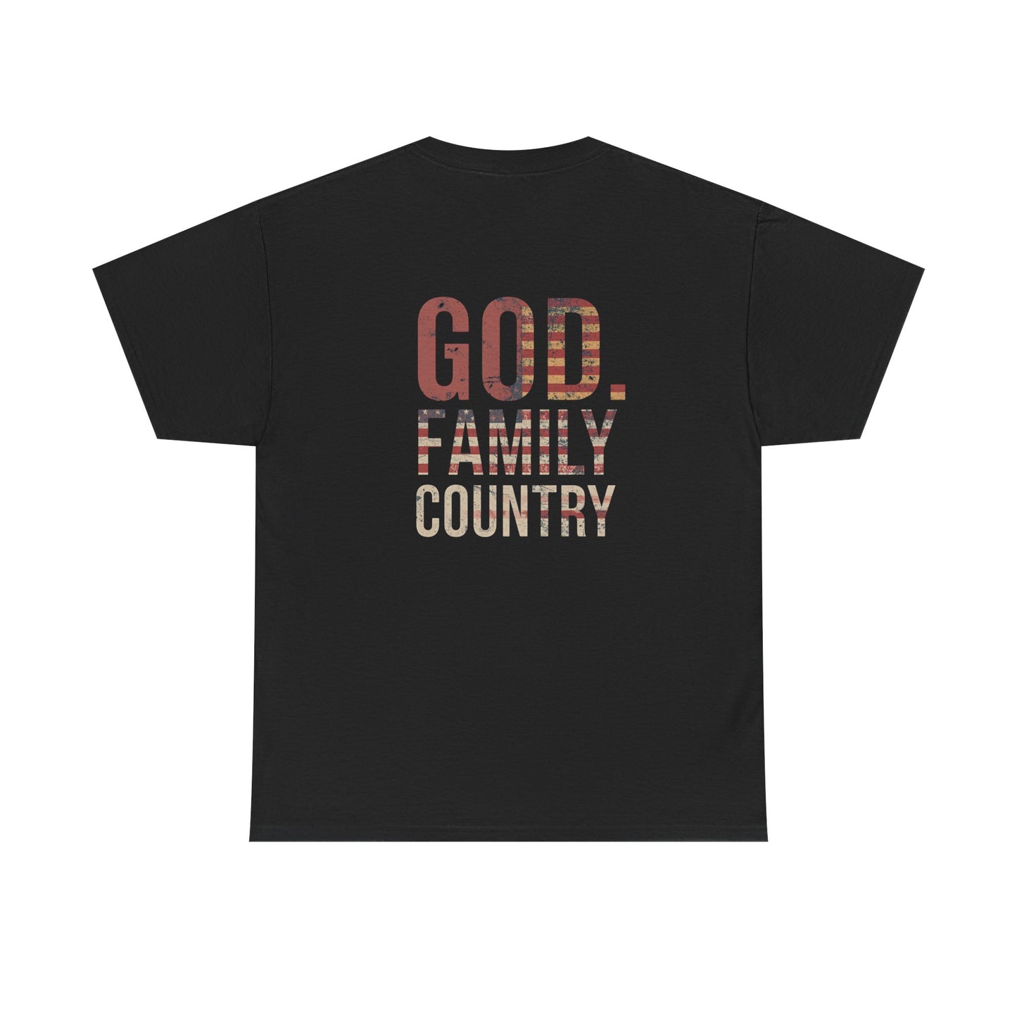 American Flag Cross Unisex Heavy Cotton Tee, Patriotic Shirt, Family Gift, Country T-shirt, Independence Day Clothing